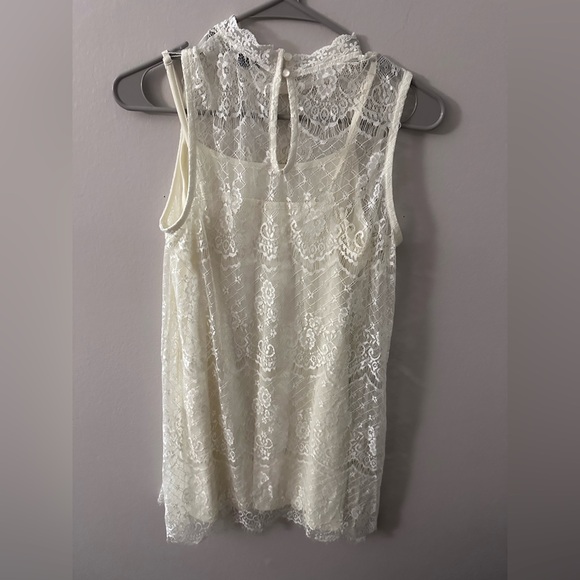 As U Wish Cream Lace Sleeveless Dress - Picture 5 of 6